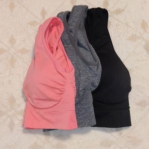 Set of 3 Women's Padded Sports Bra